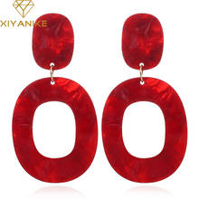 XIYANIKE New Fashion Big Vintage Colorful Oval Geometry Acrylic Statement Drop Earrings for Women Jewelry Gift Accessories E1478 2024 - buy cheap