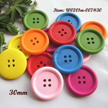 144pcs 4 holes mixed color 30mm wood buttons for coat hat scarves and other decorative buttons crafts accessories 2024 - buy cheap