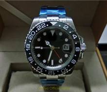 Sapphire crystal 40mm GEERVO black dial Asian Automatic Self-Wind movement Ceramic bezel GMT luminous men's watch  10 2024 - buy cheap