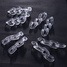FishSheep 2019 New Statement Clear Transparent Acrylic Geometric Big Drop Earrings For Women Za Circle Chain Long Dangle Earring 2024 - buy cheap