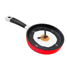 Fried pan relógio de parede de plástico cozinha relógio de parede para decoração de casa adorável design quartzo relógios horloge murale 2024 - compre barato