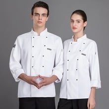 Chef's Work Clothes Long Sleeves Male Female Breathable Kitchen Uniform Restaurants Canteen Hotel Staff Plus Size Top Wear H2055 2024 - buy cheap