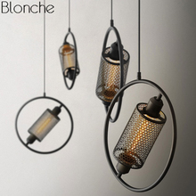 Loft Industrial Net LED Pendant Lights American Vintage Planet Round Hanging Lamp Dining Room Kitchen Light Fixtures Home Decor 2024 - buy cheap