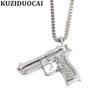 Kuziduocai-collares y colgantes de cadena larga con forma de pistola para hombre y mujer, joyería de moda, estilo Punk, hip hop/Rock 2024 - compra barato