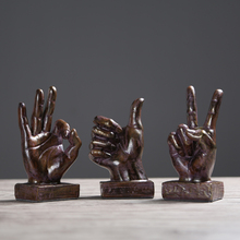Escultura de gestos novedosa, escultura de mano de resina Vintage, regalo artesanal, Knickknack para colección de arte y decoración de habitación 2024 - compra barato