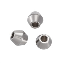 10 piezas de 6mm de acero inoxidable pulido suave Bicone perlas espaciadores agudo cono de perlas para la fabricación de joyas pulsera accesorios agujero: 2,5mm 2024 - compra barato