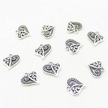 Sweet Bell 80pcs 14*15mm Heart Charms Antique   Love Hollow Hearts Charms Charm Pendants 2C214 2024 - buy cheap