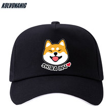 Gorra de béisbol con estampado de perro Shiba Inu para hombre y mujer, gorro ajustable de algodón con cierre trasero, estilo Hip Hop, Unisex 2024 - compra barato