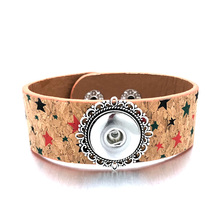 Hot sale 013 Interchangeable Fashion PU Leather Retro Bracelet 18mm Snap Button Bangle Charm Jewelry For Women Teenagers Gift 2024 - buy cheap