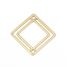DoreenBeads-Conectores de aleación a base de Zinc, rombos, Color dorado y plateado, joyería geométrica de 27mm(1 1/8 ") x 27mm(1 1/8"), 10 Uds. 2024 - compra barato