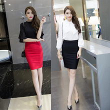 TingYiLi Classic Red Black Pencil Skirt Elegant Office Ladies Work Short Skirt 3XL 4XL 5XL Plus Size High Waist Women Skirt Mini 2024 - buy cheap