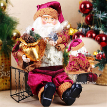 35 cm/52 cm muñeco de Papá Noel sentado en Navidad figurita de juguete decoración de la habitación del hogar Decoración regalo vacaciones figuritas 2024 - compra barato