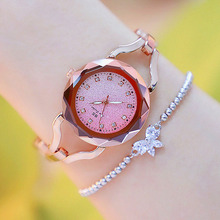 Relógio feminino de quartzo, relógios analógicos clássicos de luxo da moda para mulheres, em ouro rosê, relógio de pulso 2024 - compre barato