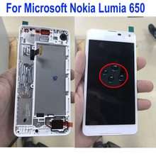 Оригинальный ЖК-дисплей с дигитайзером сенсорного экрана, 100% испытано, в сборе, с рамкой для Microsoft Nokia Lumia 650, RM-1109 2024 - купить недорого