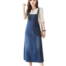 Fashion Women Denim Sleeveless Dress Spring Summer Casual Jean Dress Plus size 4XL 5XL Loose Strap Denim Dresses Ladies overalls 2024 - buy cheap