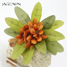 Jarown artificial plumeria falso flores simulação de seda magnólia ramo de flores para decoração de casamento decoração de festa em casa 2024 - compre barato