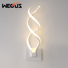 Creative Nordic Wave Wall Lamp Led Personality Wall Mounted Bedside Sconce Home Decor Corridor Stairs Foyer Light 2024 - buy cheap