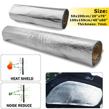 7mm 500*2000/1000*1500mm Car Hood Engine Firewall Heat Mat Deadener Sound Noise Proof Insulation Deadening Aluminum Foil Sticker 2024 - buy cheap