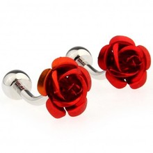 Gemelos de flores rosas rojas, 1 par, promoción, envío gratis 2024 - compra barato