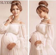2022 NEW Gown  White Maternity Chiffon Dress Pregnant Photography Props Pregnancy Maternity Photo Shoot Nightdress 2024 - buy cheap