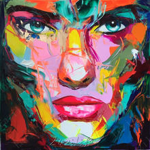 Francoise Nielly canvas Painting Palette knife Face oil painting wall art pictures for living room home decor caudros decoracion 2024 - buy cheap