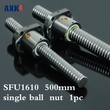 Axk-tornillo de bola enrollado Rm1610, 16mm, 1 unidad, Sfu1610 L, 500mm, con 1 brida 1610, tuerca de bola única para pieza Cnc 2024 - compra barato