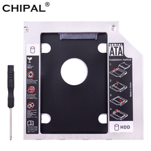 CHIPAL Универсальный Алюминий 2nd HDD Caddy 9,5 мм для 2,5 дюймов 2 ТБ SATA 3,0 SSD чехол Корпус жесткого диска для ноутбука DVD проигрыватель компакт-дисков Встроенная память 2024 - купить недорого