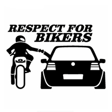 20*13cm Car Sticker 3D Respect for Bikers Auto Stickers and Decals Funny Motorcycle Car Styling JDM Vinyl Stickers On Car 2024 - buy cheap