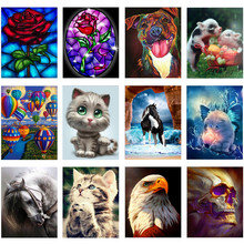 5D DIY diamond painting diamond embroidery animal cross stitch diamond mosaic flower rhinestone pictures home decoration WG833 2024 - buy cheap