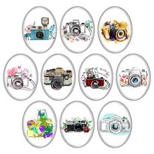 Beauty Painting camera 13x18mm/18x25mm/30x40mm mixed Oval photo glass cabochon demo flat back Jewelry findings 2024 - buy cheap