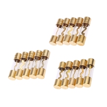 Hot New 5 Pcs 60A/ 80A/ 100A Gold Plated Glass AGU Fuse Fuses Pack Car Audio Amp Amplifier Holder High Quality 2018 2024 - buy cheap