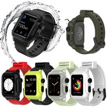 Correa deportiva de goma de silicona para Apple Watch Series 6/5/4/3/2/SE, pulsera de muñeca suave impermeable para iWatch de 40mm, 44mm y 42mm 2024 - compra barato