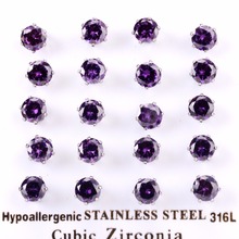 LUXUSTEEL Small Earrings Christmas Jewelry Stainless Steel Cubic Zircon Surgical Stud Earrings Fashion Jewelry  pendientes 2024 - buy cheap