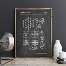 Game Cube Patent Poster Canvas Prints Magic Cube Game Brain Teaser Gaming Room Wall Art Decor Magic Cube Vintage Prints 2024 - buy cheap