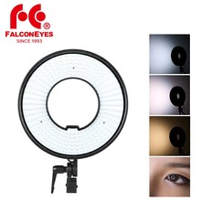 Falconeyes-anel de luz led com ajuste de temperatura, 3000-7000k, suporte para câmera canon, nikon, dslr 2024 - compre barato
