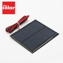 Dc 5.5 v 1 watt estender cabo painel solar silício policristalino diy bateria carregador módulo mini célula solar fio brinquedo 2024 - compre barato