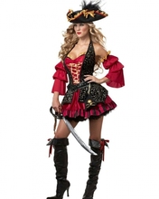 Free PP! Deluxry Pirate Halloween Costume Cosplay Pirate see Ladies fancy dress Pirate Cosplay Hallween Costumes For Women 2024 - buy cheap