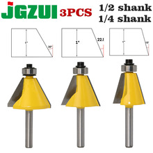 3 peças 1/4 "1/2 haste 30 graus chanfro & chanfro broca de contorno, cortador de madeira bits para trabalhar madeira 2024 - compre barato