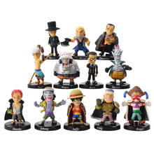 12pcs/Lot One Piece Captain Figures Luffy Shanks Enel Crocodile Buggy Moria Lucci Arlong Krleg Model Toys 2024 - buy cheap