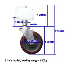 Rueda giratoria para puerta giratoria, modelo de 5 pulgadas, con resorte para puerta abatible de 150kg 2024 - compra barato