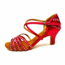HXYOO Women's Latin Dance Shoes Lady's Latin Ballroom Tango Salsa Sneaker Dance Shoes 4.5 cm-10 cm heels Red Color ZC46 2024 - buy cheap