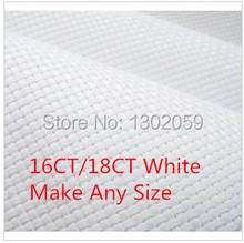 Tamaño: 50x50cm, tela bordada blanca, punto de cruz, tela elástica, 16ct o 18CT, disponible 2024 - compra barato