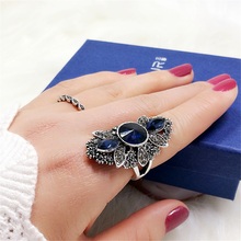Vintage Rings Women Opal Finger Jewelry Accessories 2019 Fashion Jewelry Party Gifts for Woman Long Size Rings anillos mujer 2024 - buy cheap