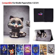 Cute Cat Case for Amazon Kindle Paperwhite 1 2 3 4 2015 2017 Cover for funda kindle paperwhite 2018 10th Generation Shell Capa 2024 - buy cheap