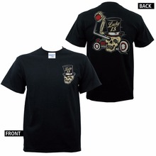 Hot 2019 Fashion Free Shipping Summer Fashion Lucky Top Hat Rodder Speed Equipped Skull  urban Tee shirts Mens Tops Cool T shirt 2024 - buy cheap