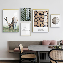 Pôster e pintura de parede plantas nórdicas, tela de impressão, decoração moderna, enrugada, para decoração de sala de estar 2024 - compre barato