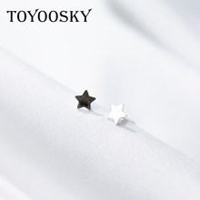 Toyota osky brincos de prata esterlina 925, brincos com mini estrela pequena para mulheres, joias para presente de orelha de prata fashion 2024 - compre barato