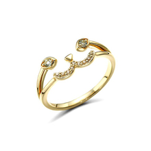14k ouro gato rosto céu azul natural topázio anel de pedra preciosa 100% 925 prata esterlina anéis para o casamento feminino jóias finas yri105 2024 - compre barato
