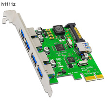 H1111Z Add On Cards 5 Port USB 3.0 PCI-e Expansion Card PCIE USB Adapter PCI E PCI Express X1 USB 3.0 Controller USB3.0 Card NEW 2024 - buy cheap