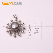 Gem-inside Pearl Pendant White Stainless Steel Star Shape10-11mm Freshwater Pearl Fashion Jewelry Beads For Jewelry Making DIY 2024 - buy cheap